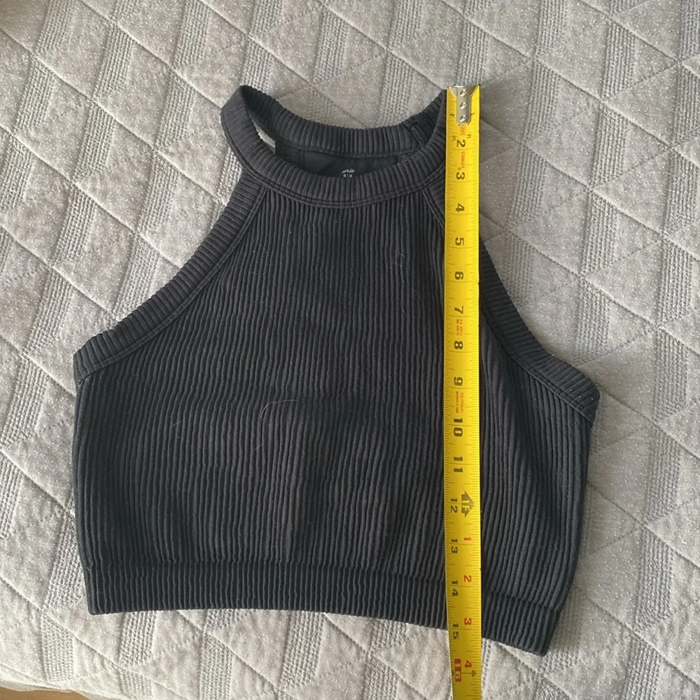 Aerie Black Ribbed Tank Top - Picture 4 of 5